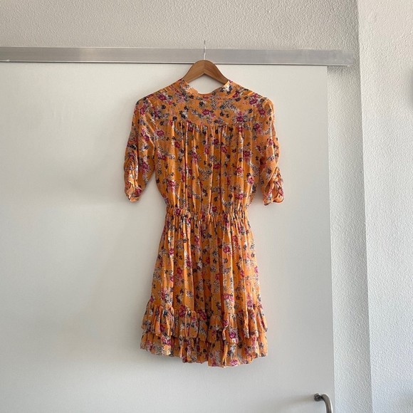 NWOT Nicholas Ruffle Mini Dress in Honey Multi Size 2 - Picture 6 of 8